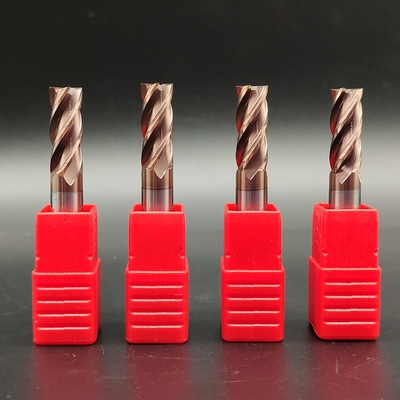 Cannelures HRC55 D4 D6 D8 D10 D20mm de la place 4 de fraise en bout de carbure de tungstène avec le revêtement