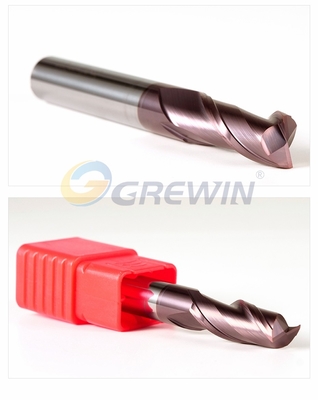 HRC60 2 tuyaute les outils de coupe carrés de fraises en bout de carbure de tungstène avec la bonne résistance à l'usure